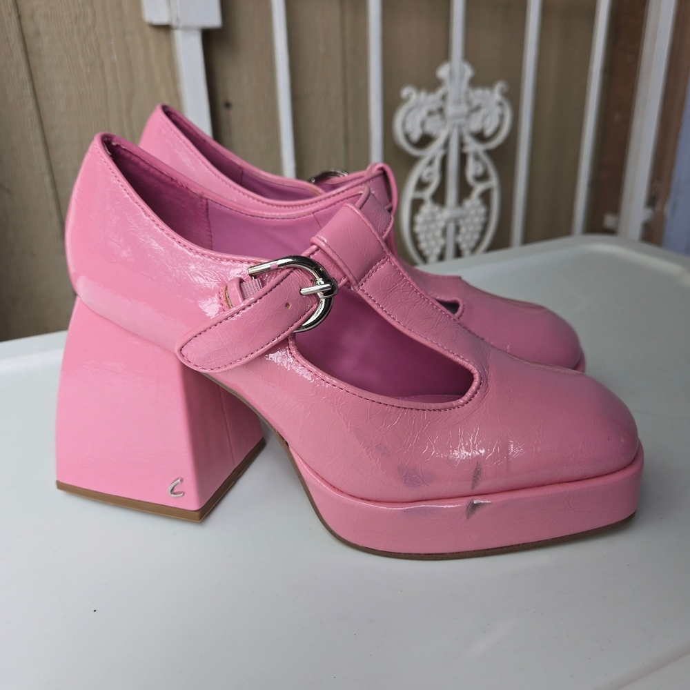 Circus by Sam Edelman Pink Patent Mary Jane Platform Heels - Picture 3 of 15